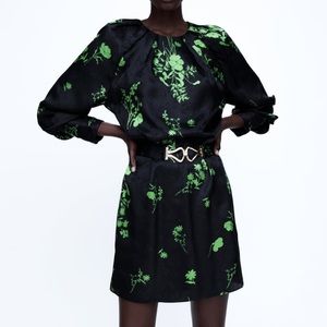 Zara jacquard mini dress